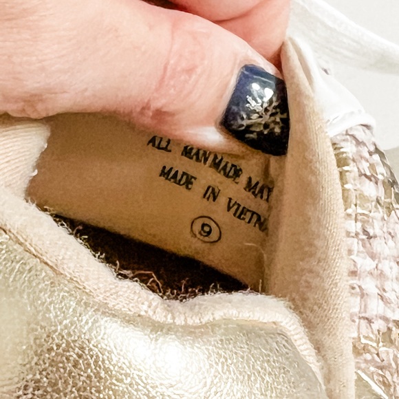 SODA Super Star Golden Snake Print Design Sneakers Size 9 - Picture 6 of 7